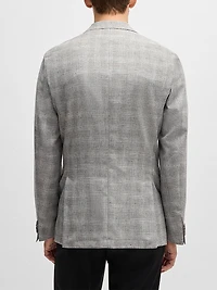 Slim-Fit Suit Jacket a Checked Wool Blend
