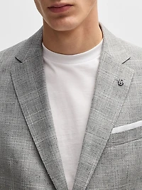 Slim-Fit Suit Jacket a Checked Wool Blend