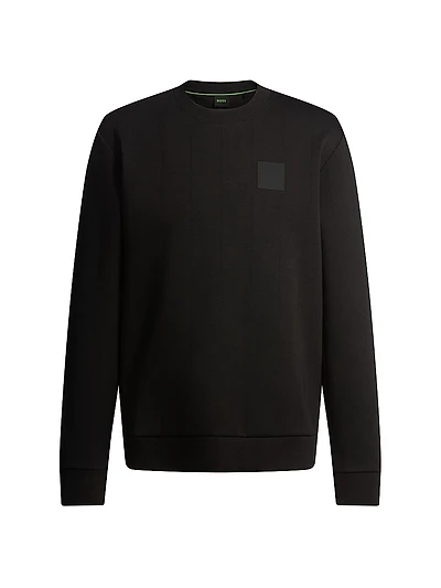 Sweatshirt with Drop-Needle Stitching