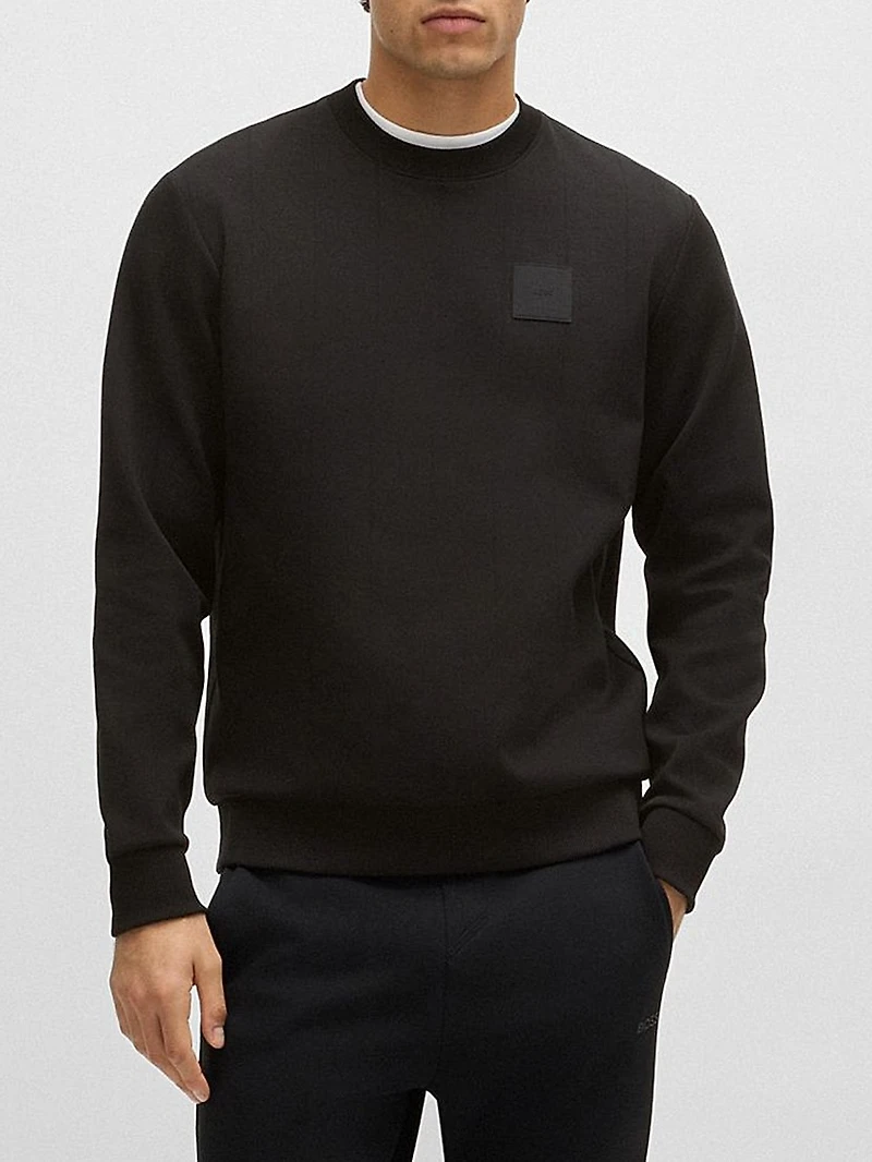 Sweatshirt with Drop-Needle Stitching