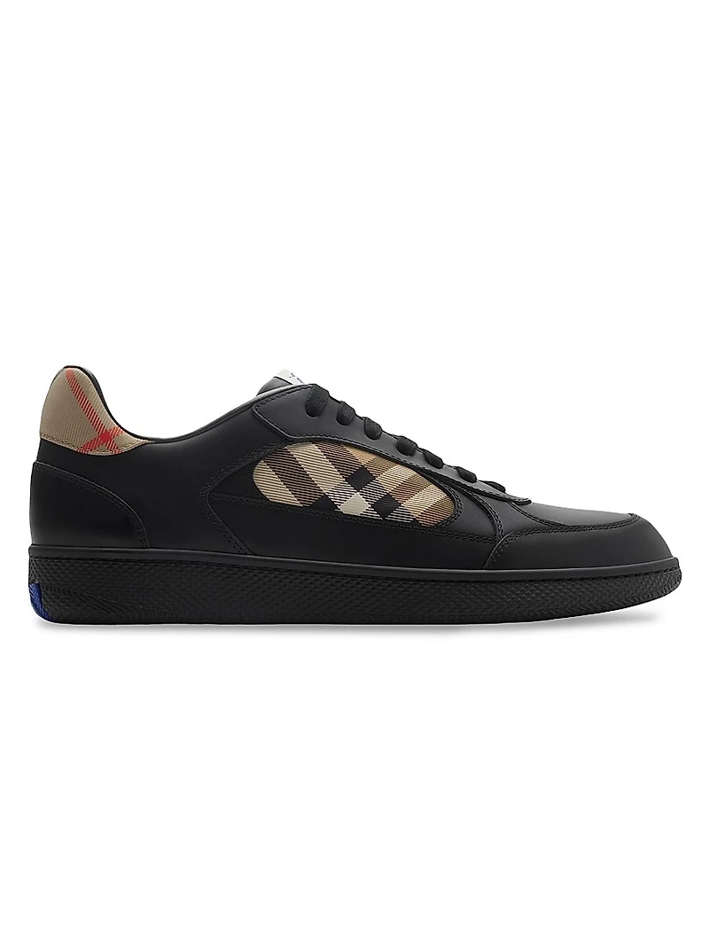 Terrace Leather & Check Sneakers
