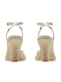 Mews Check Espadrille Wedge Sandals