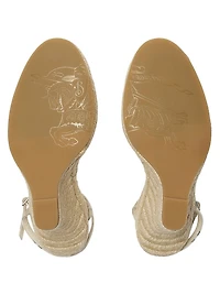 Mews Check Espadrille Wedge Sandals