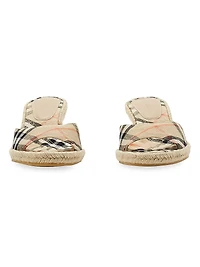 Mews 65MM Check Espadrille Wedge Sandals