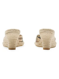 Mews 65MM Check Espadrille Wedge Sandals