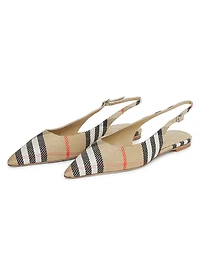 Birdie Check Slingback Flats
