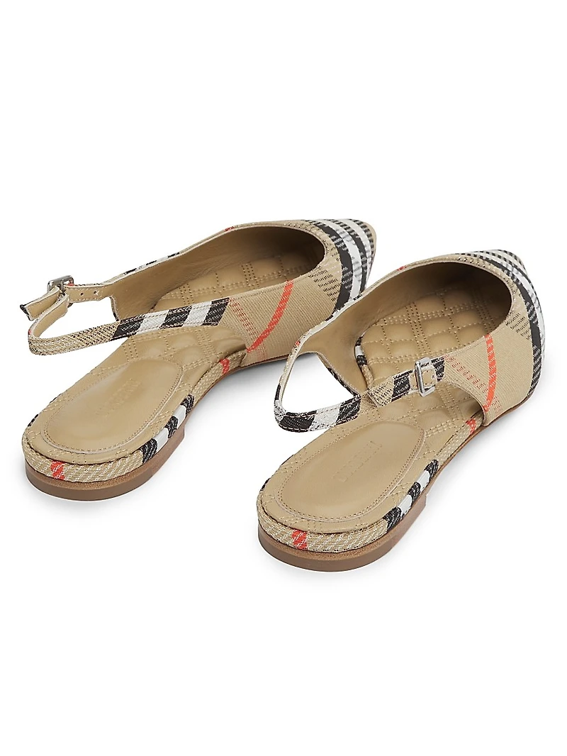 Birdie Check Slingback Flats