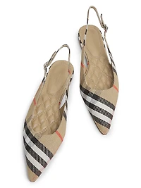 Birdie Check Slingback Flats