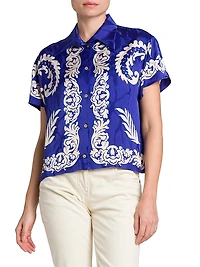 Paisley Satin Blouse