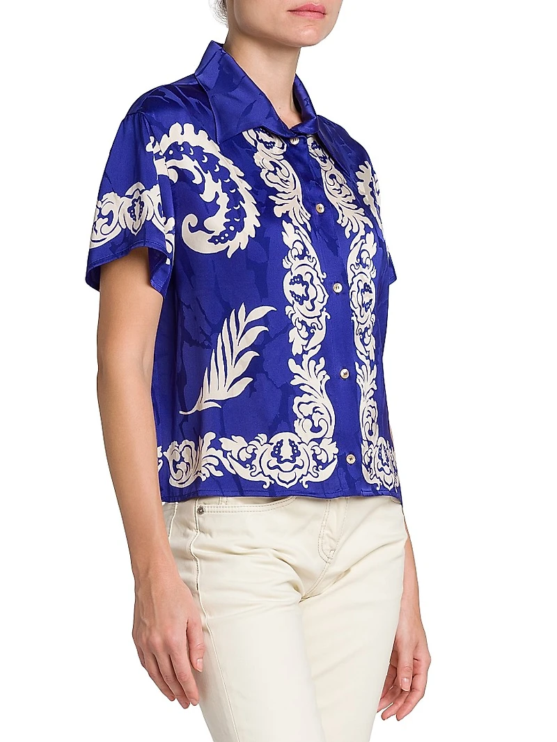 Paisley Satin Blouse