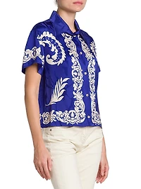 Paisley Satin Blouse