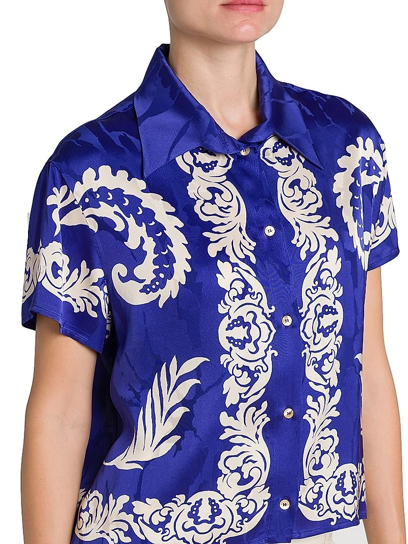 Paisley Satin Blouse