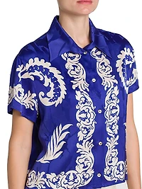Paisley Satin Blouse
