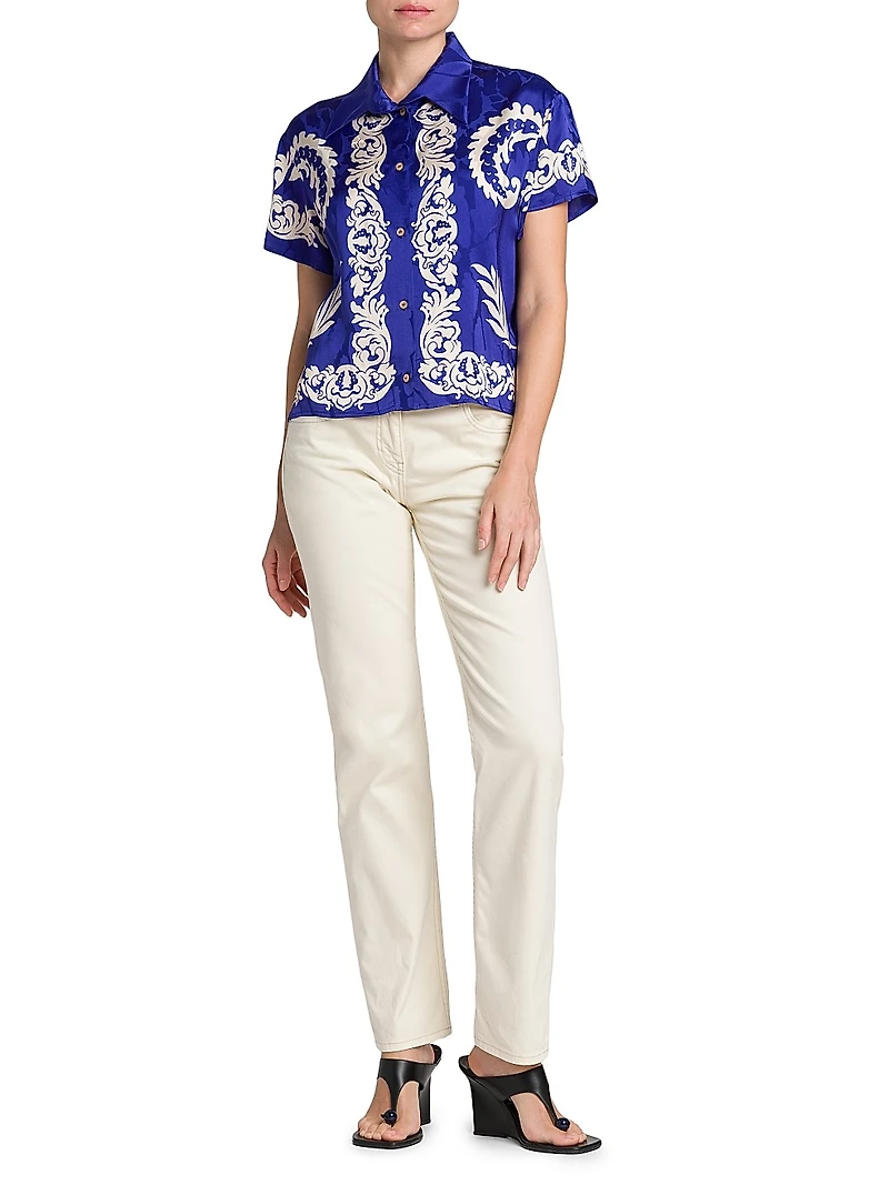 Paisley Satin Blouse