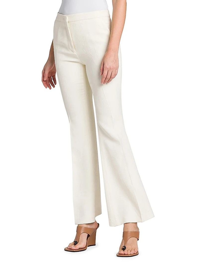 Stretch Viscose Flared Pants