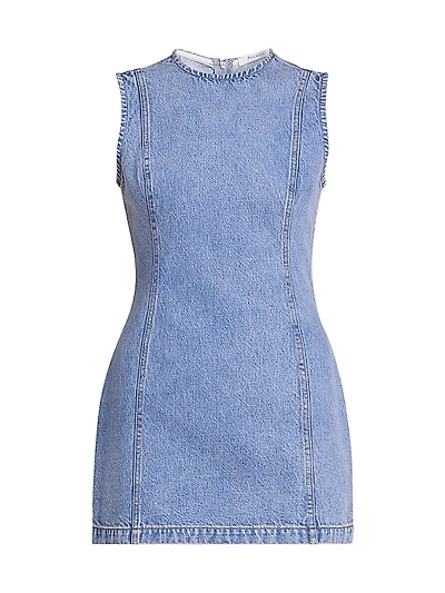 Sleeveless Denim Shift Minidress