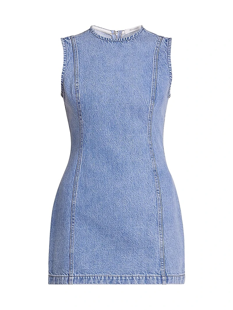 Sleeveless Denim Shift Minidress