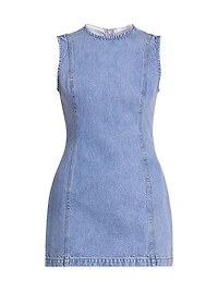 Sleeveless Denim Shift Minidress