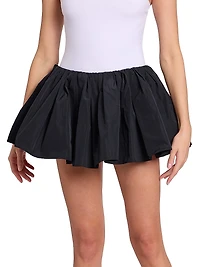 Gathered Satin Skort