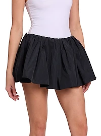Gathered Satin Skort
