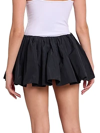 Gathered Satin Skort