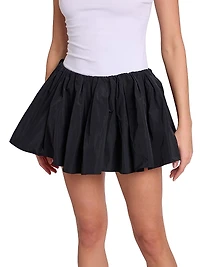 Gathered Satin Skort