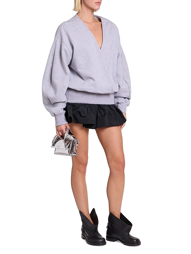 Gathered Satin Skort