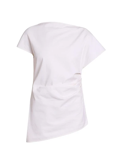 Cotton Asymmetric Draped Top