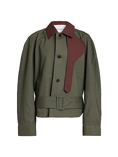 Cotton Belted Blouson Jacket