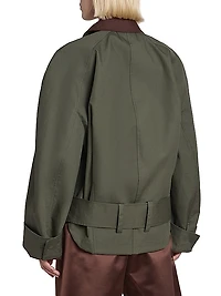Cotton Belted Blouson Jacket