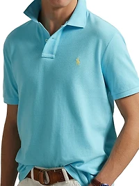 Custom-Slim-Fit Mesh Polo Shirt