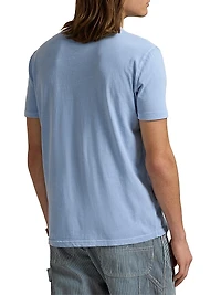 Slub Jersey Short-Sleeve Henley Shirt