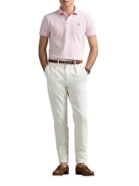 Classic-Fit Striped Mesh Polo Shirt