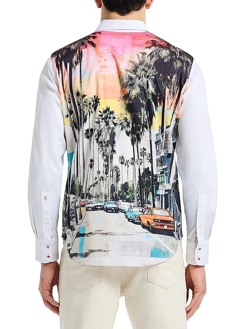 Boulevard Graphic Cotton Shirt
