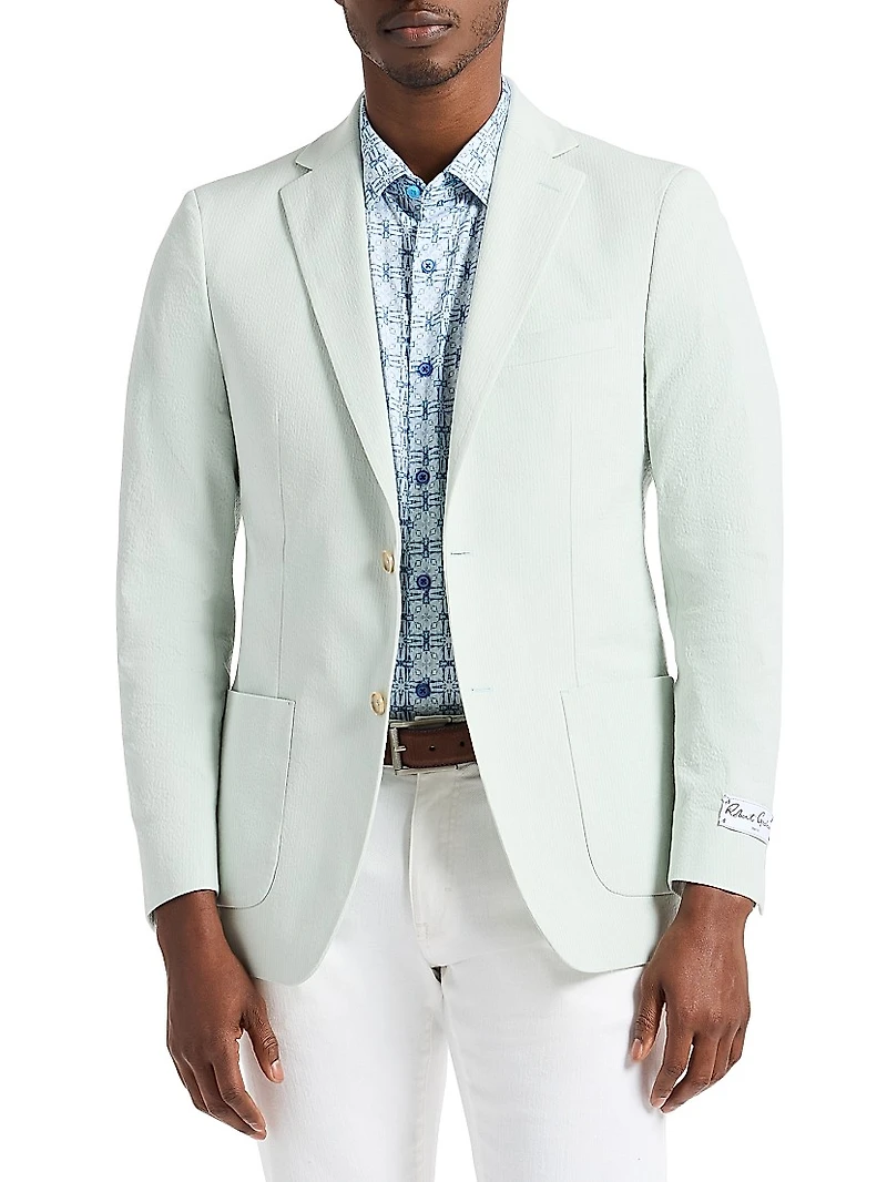 Rayburn Stretch-Cotton Single-Breasted Blazer