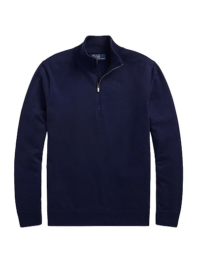 Cotton Quarter-Zip Sweater