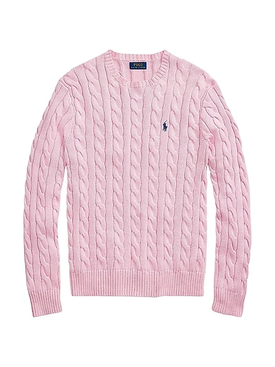 Cable-Knit Cotton Sweater