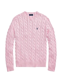 Cable-Knit Cotton Sweater