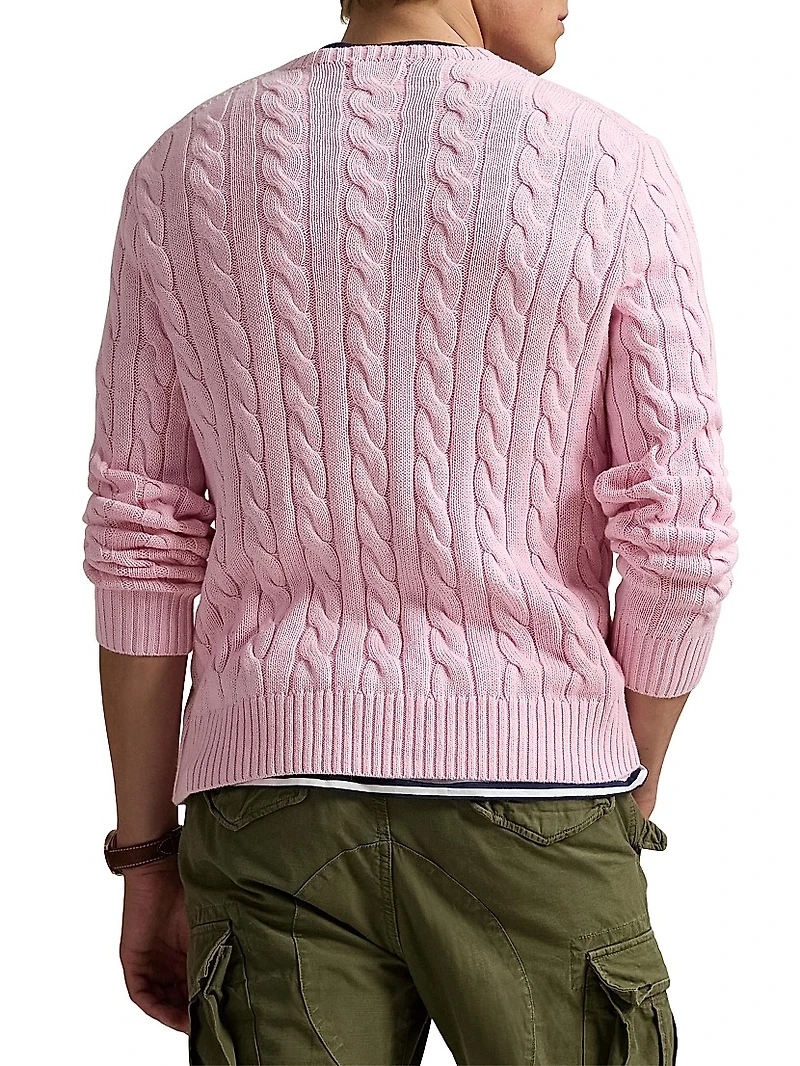 Cable-Knit Cotton Sweater
