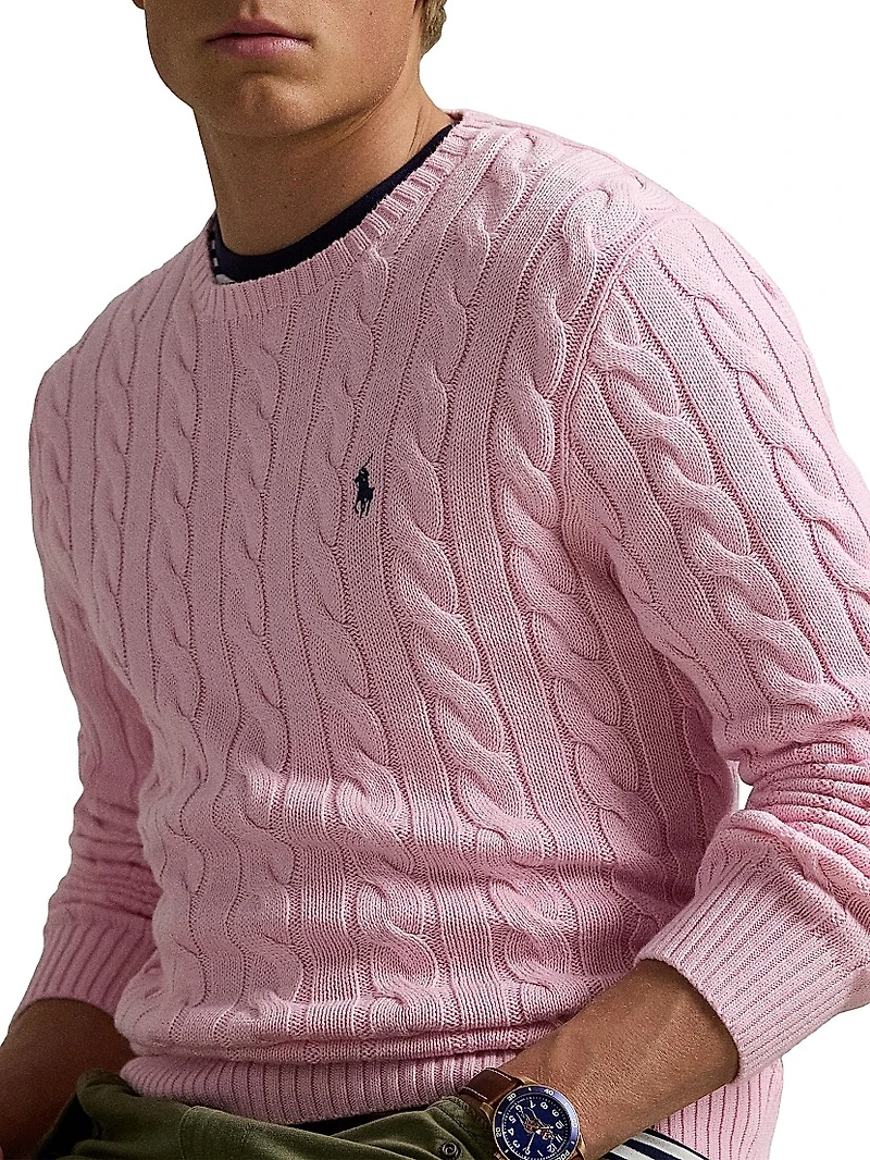 Cable-Knit Cotton Sweater