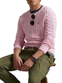 Cable-Knit Cotton Sweater