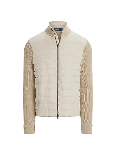 Hybrid Linen Full-Zip Sweater