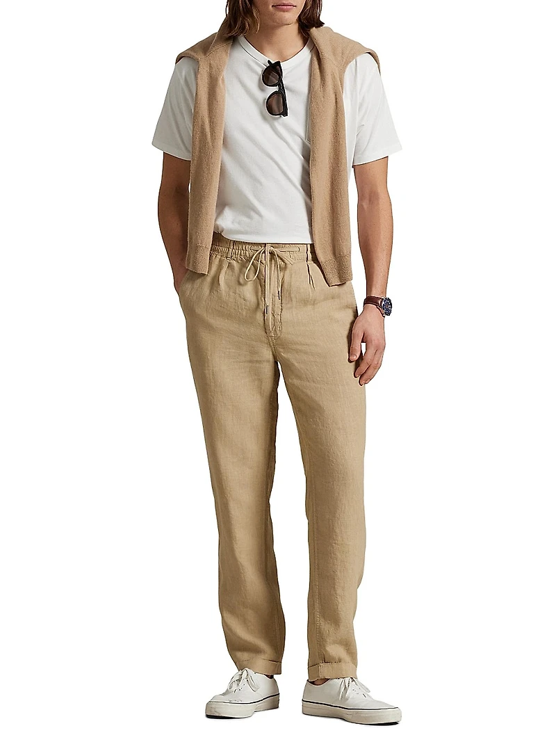 Polo Prepster Slim Tapered Linen Pants