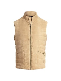 Quilted Suede Vest