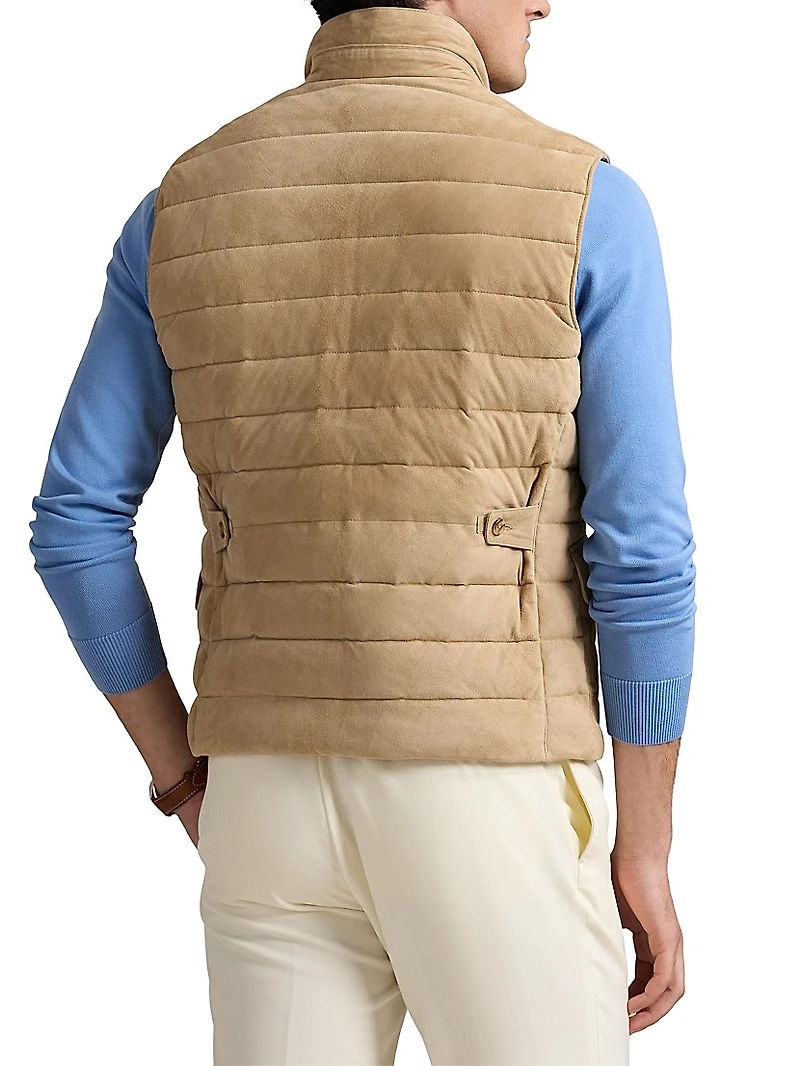 Quilted Suede Vest