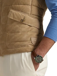 Quilted Suede Vest