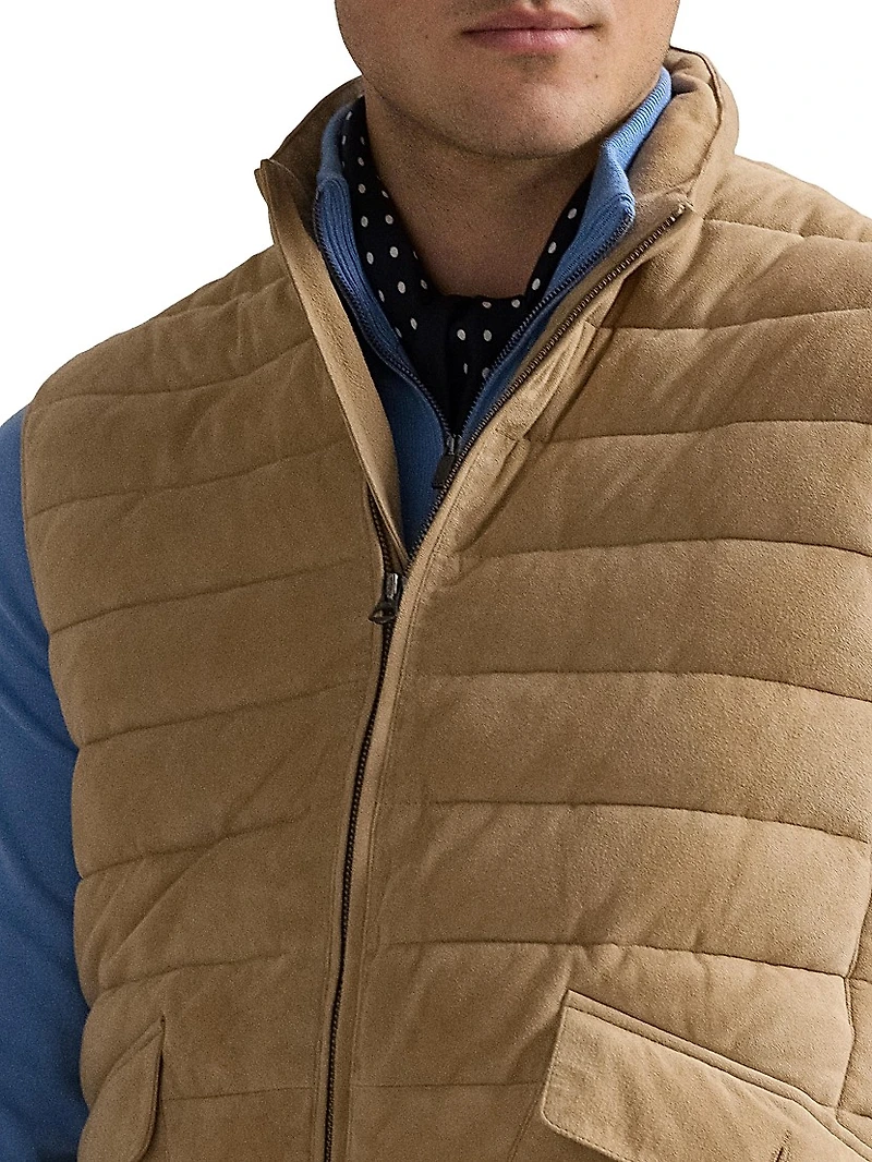 Quilted Suede Vest