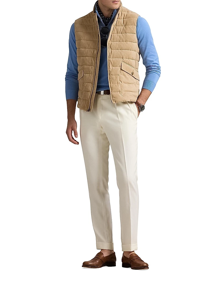 Quilted Suede Vest