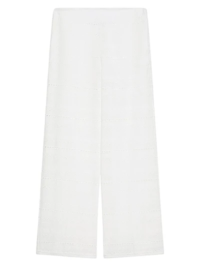 Era Borderie Wide-Leg Trousers