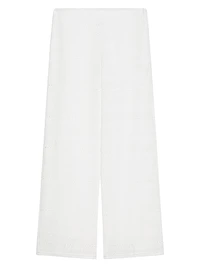 Era Borderie Wide-Leg Trousers